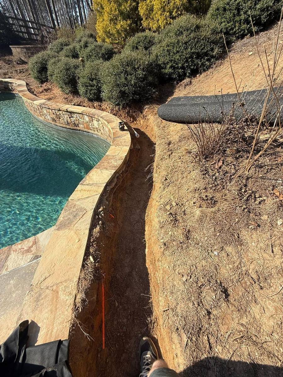 Drainage Solutions work by Southern Skies Outdoor Services in Dallas, GA
