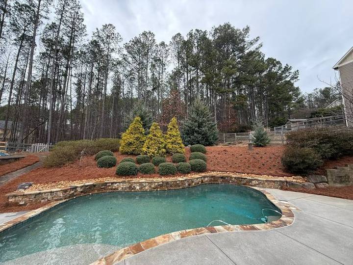 After: Poolside bed renovation